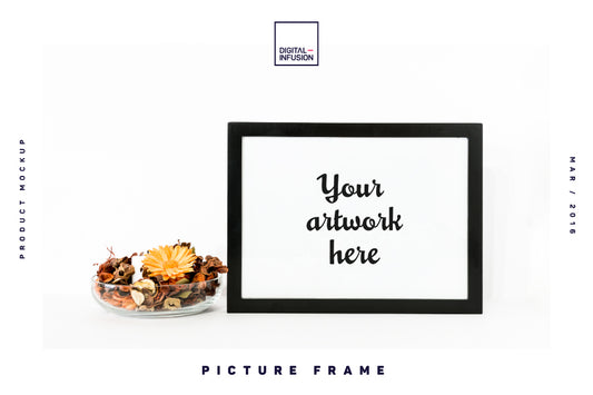 Free Empty Photo Picture Frame Mockup