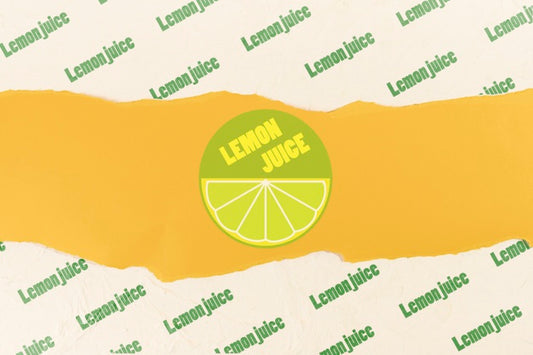 Free Piece Of Paper With Lemon Juice Logo Psd