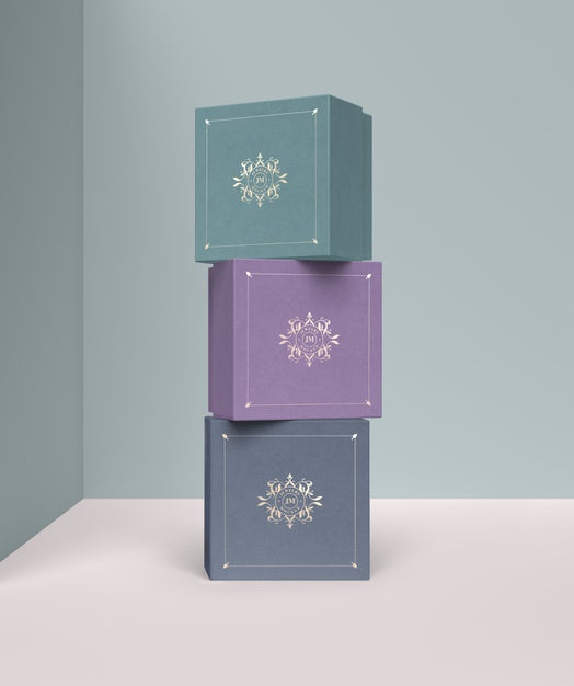Free Pile Of Coloured Jewellery Gift Boxes Psd