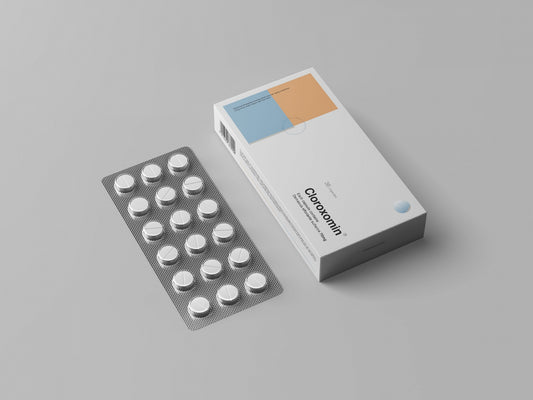 Free Pills Box Mockup