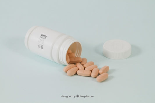 Free Pills Falling Out Of Tube Psd
