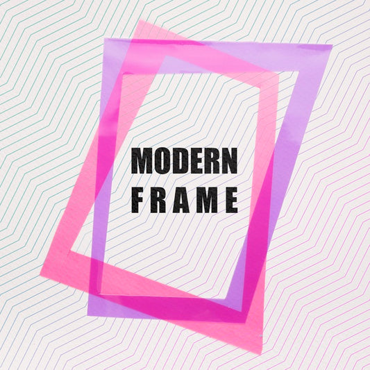 Free Pink And Violet Modern Frames Mock-Up Psd
