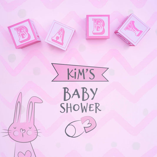 Free Pink Baby Shower Decor Psd