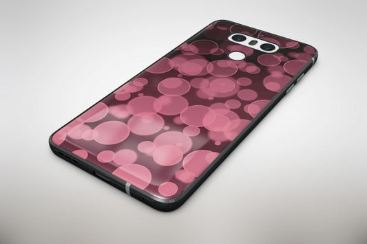 Free Pink Bubbles Smartphone Mock Up Psd