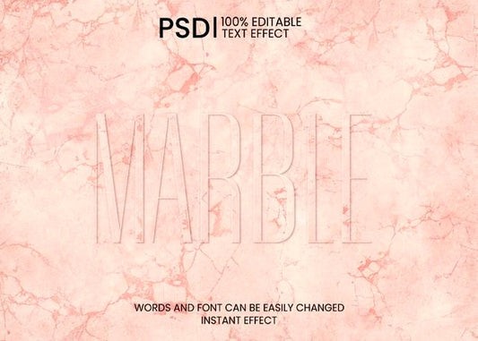 Free Pink Marble Text Effect Psd