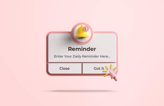 Free Pink Reminder In 3D Design Mockup Psd