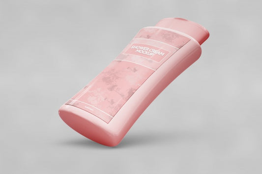 Free Pink Shower Cream Mockup Psd