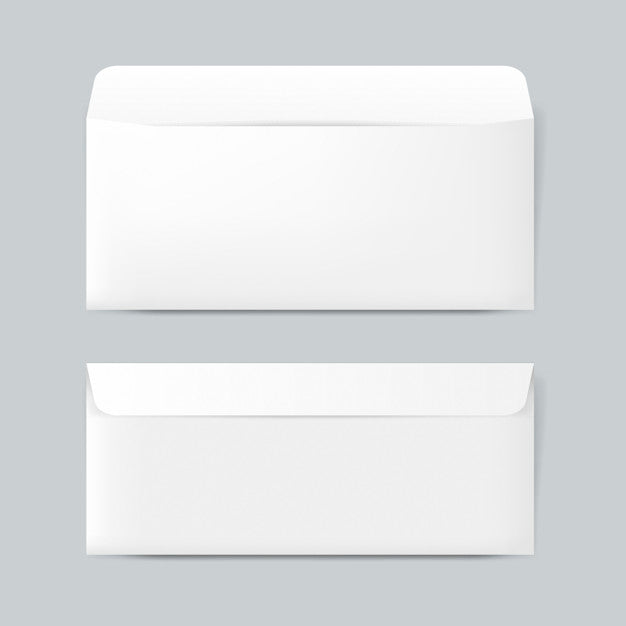 Free Plain Paper Envelope Design Mockup Vector Psd