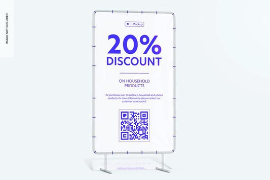 Free Plastic Advertising Stand Mockup Psd