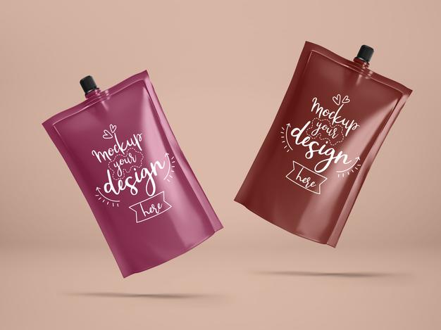 Free Plastic Bag, Foil Pouch Bag Packaging. Package For Branding And Identity. Ready For Your Design Psd