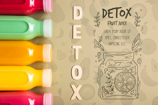 Free Plastic Bottles With Detox Smoothies Psd