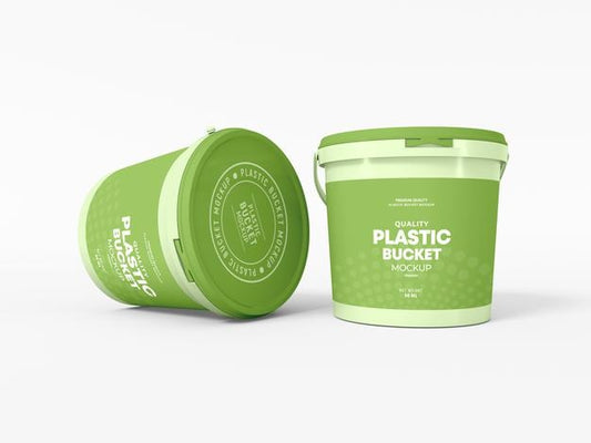 Free Plastic Bucket Packaging Mockup Psd