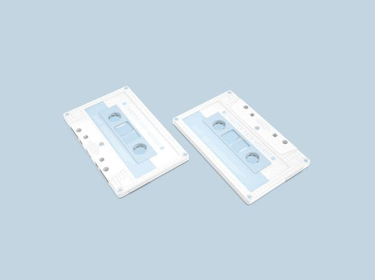 Free Plastic Cassette Tapes Mockup Psd