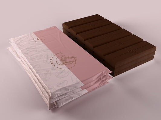 Free Plastic Chocolate Wrapping Mock-Up Psd
