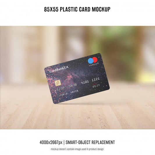 Free Plastic Credit Card Mockup Psd