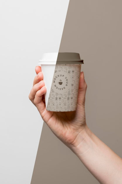 Free Plastic Cup With Coffee Mock Up Psd