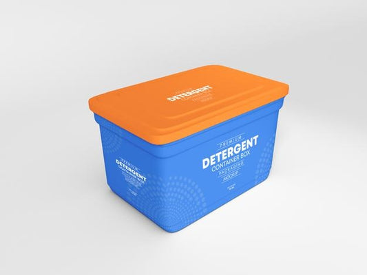 Free Plastic Detergent Container Box Mockup Psd