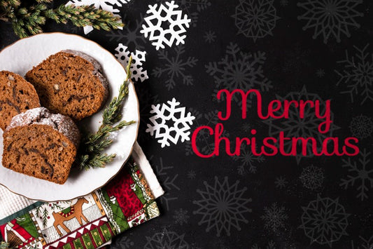 Free Plate With Cookies Baked On Table For Christmas Psd