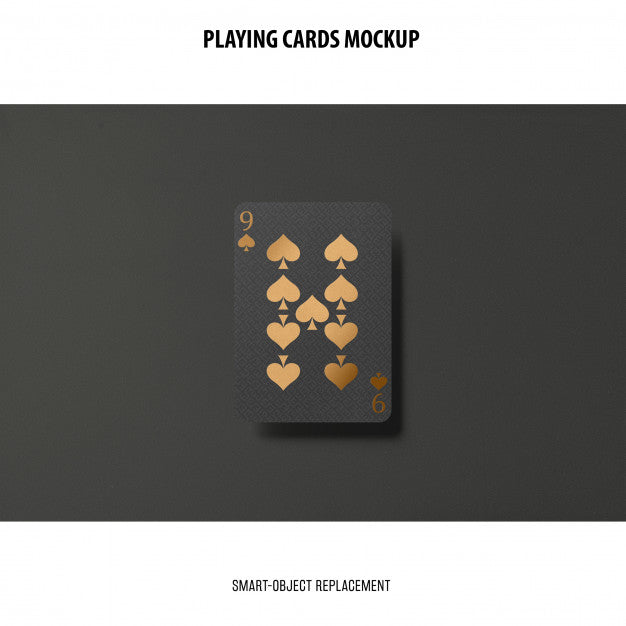 Free Playing Cards With Golden Foil Mockup Psd