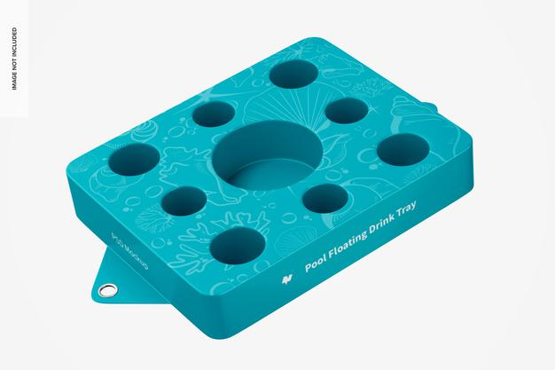 Free Pool Floating Drink Tray Mockup, Top View Psd