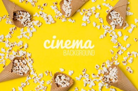 Free Popcorn For Cinema Frame Psd