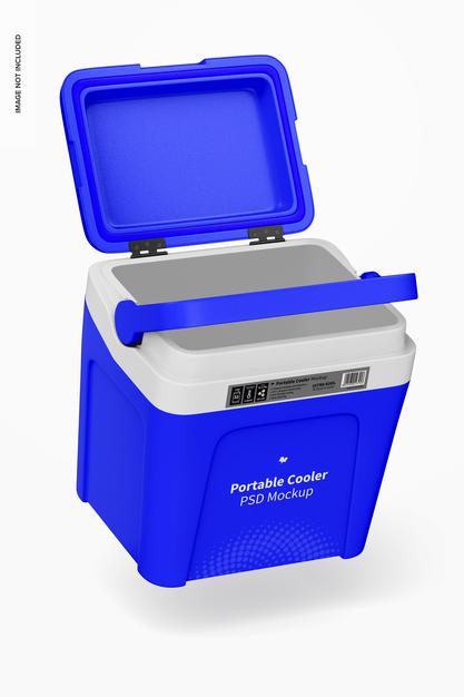 Free Portable Cooler Mockup, Floating Psd