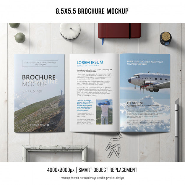 Free Portrait Brochure Mockup Psd