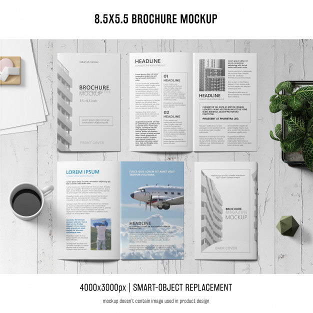 Free Portrait Brochure Mockup Psd