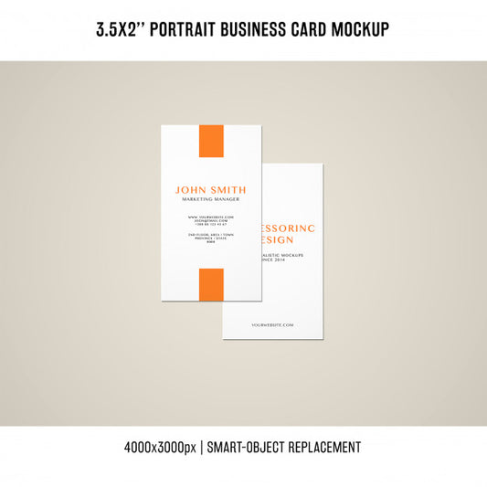 Free Portrait Business Card Mockup Psd