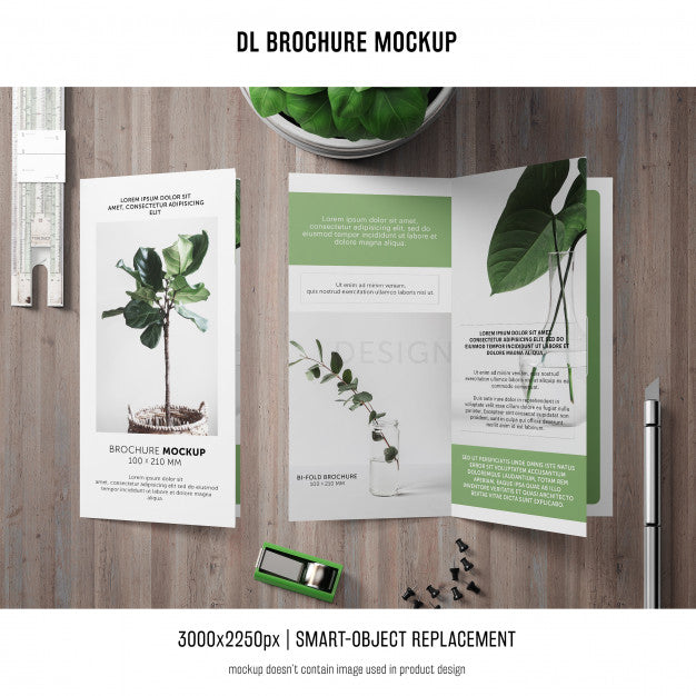 Free Portrait Dl Brochure Mockup Psd – CreativeBooster