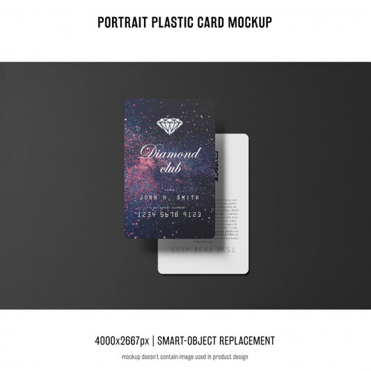 Free Portrait Plastic Card Mockup Psd
