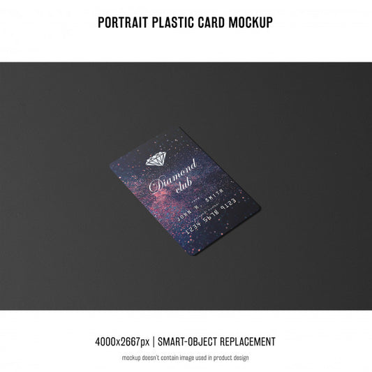 Free Portrait Plastic Card Mockup Psd
