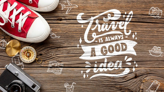 Free Positive Message To Inspire Travel Psd