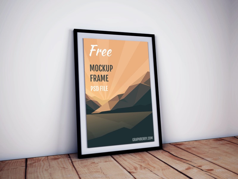 Free Poster Frame Psd Mockup