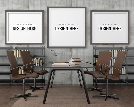 Free Poster Frames In Office Psd
