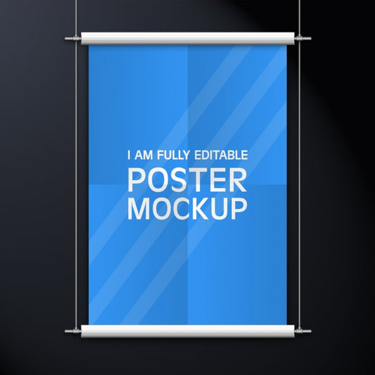 Free Poster Mock Up Design Psd