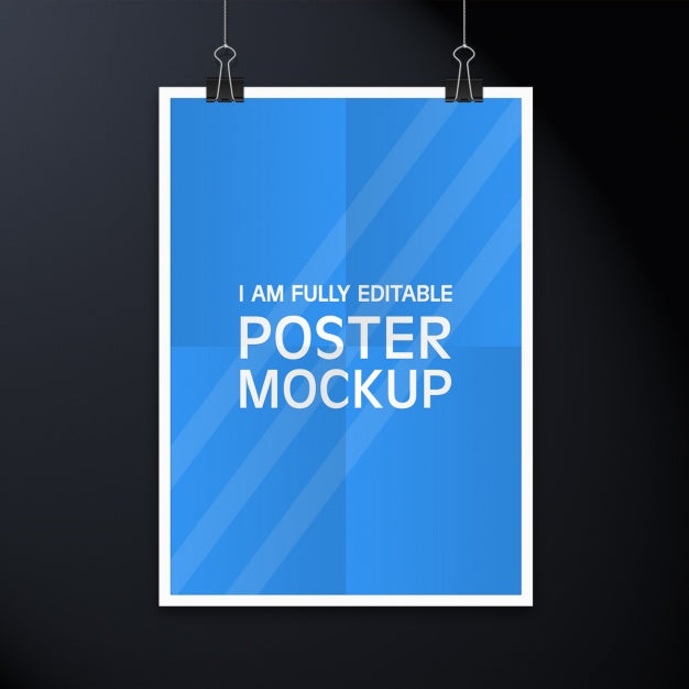 Free Poster Mock Up Design Psd