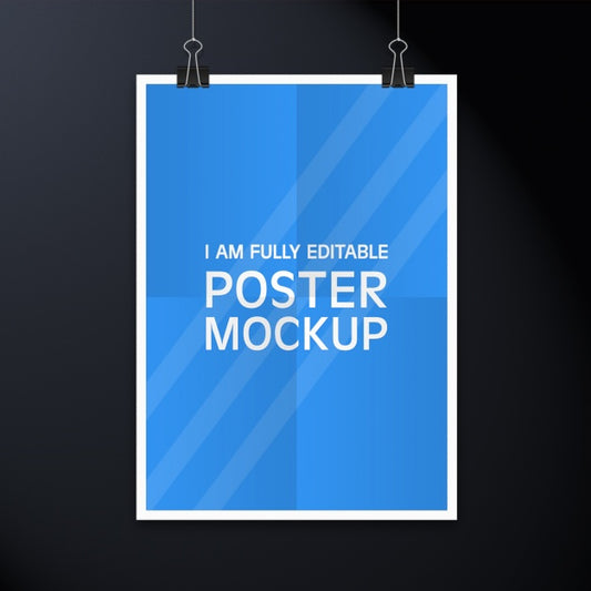 Free Poster Mock Up Design Psd