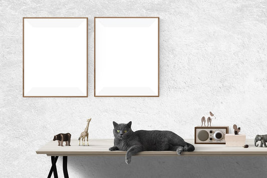 Free Two Clean and Beatiful Blank White Frame or Poster Photo Mockup