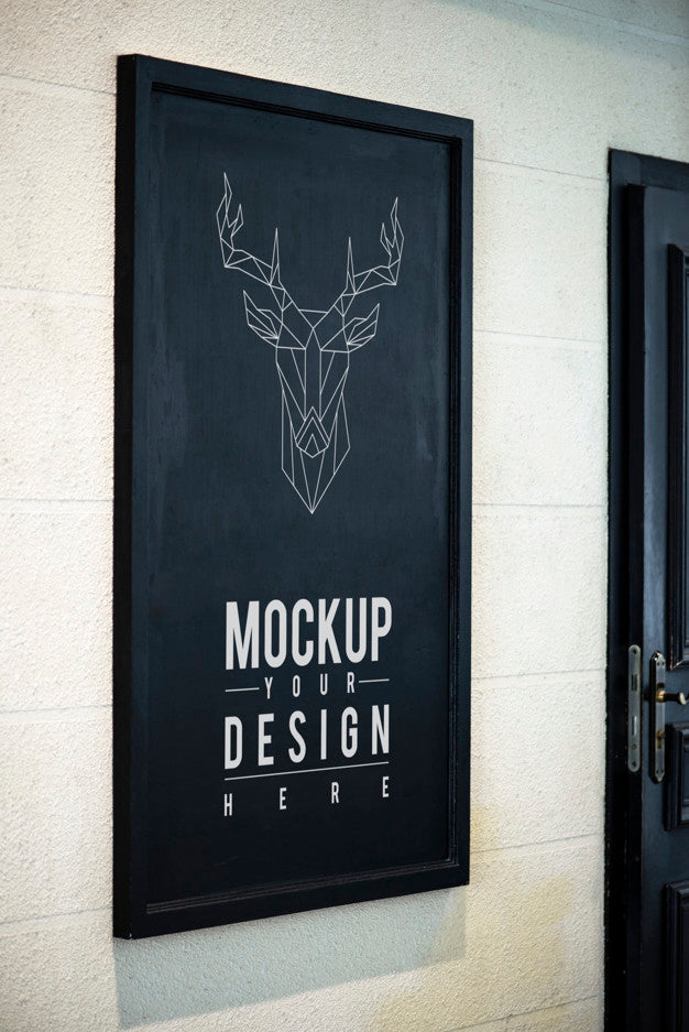 Free Poster Mockup Outside Of A Shop Psd