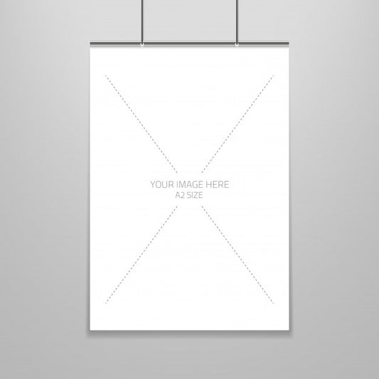 Free Empty White Poster Template Mockup