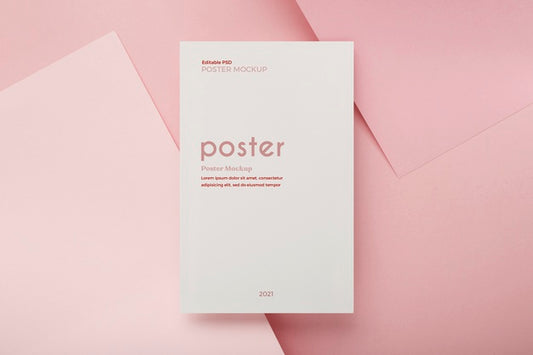 Free Poster Template On Pink Colors Background Psd
