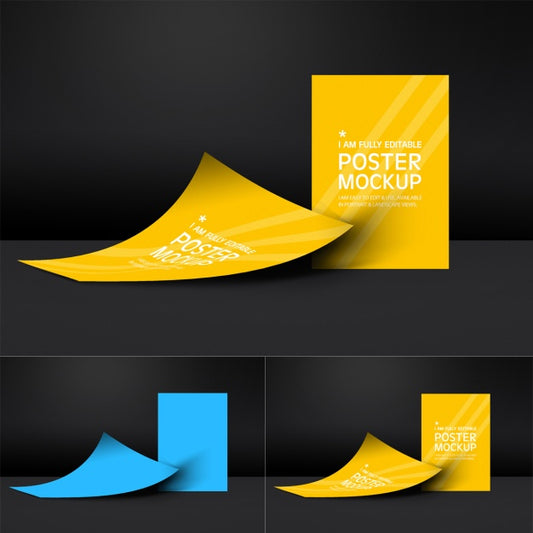 Free Posters Mock Up Template Psd