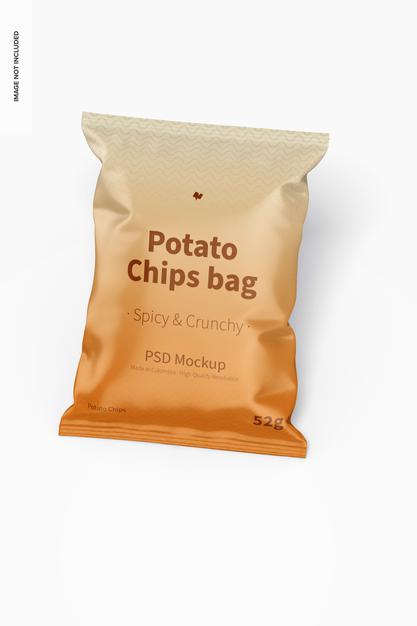 Free Potato Chips Bag Mockup Psd
