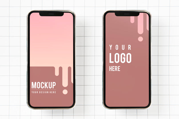 Free Premium Mobile Phone Screen Mockup Template Psd