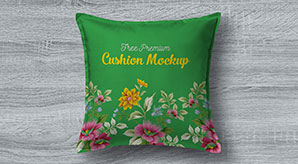 Free Premium Pillow / Cushion Cover Mockup Psd