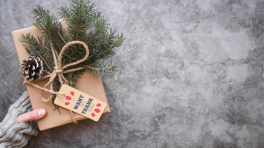 Free Present Box Mockup With Christmas Concept Psd