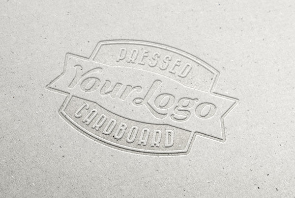 Free Pressed Cardboard Logo Mockup