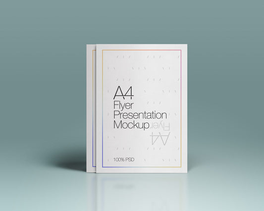 Free A4 Flyer Mockup Psd Front View