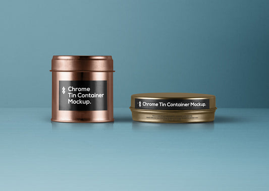 Free Tin Container Packaging Psd Mockup